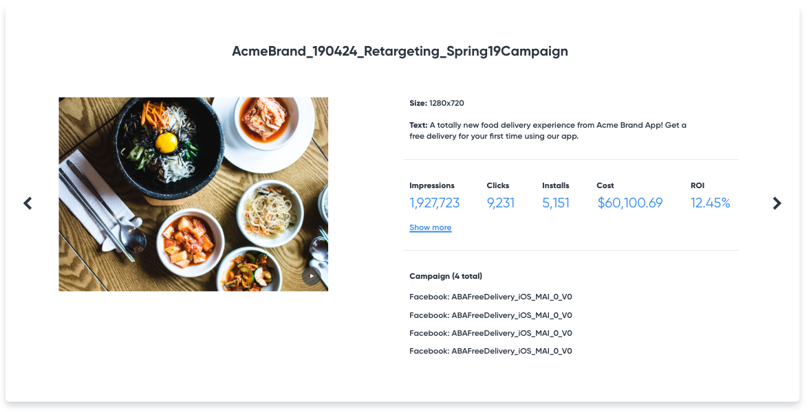 Automatic creative with image recognition