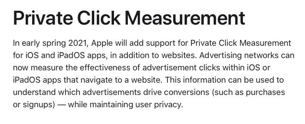 private click measurement