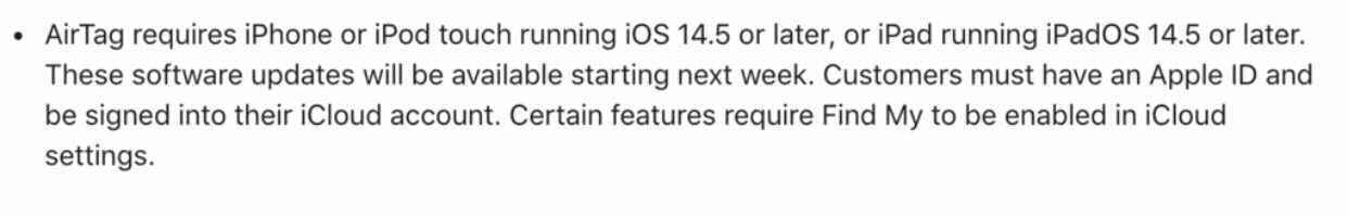 Apple AirTag release iOS 14.5 IDFA