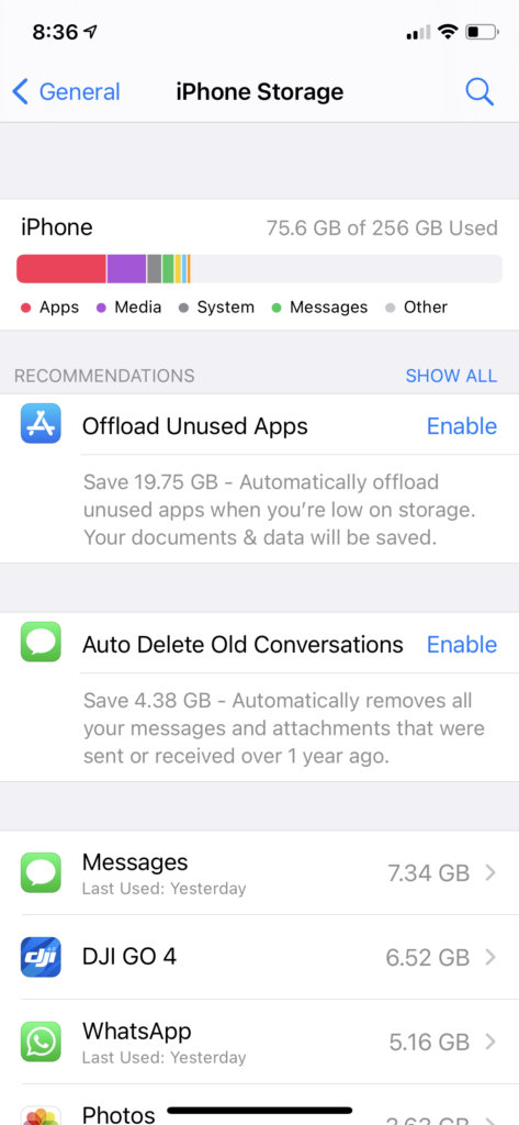 offload unused apps iOS iPhone
