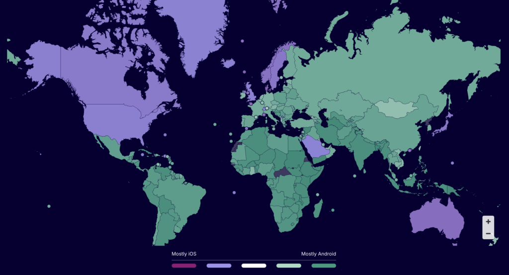 iOS vs Android by geo