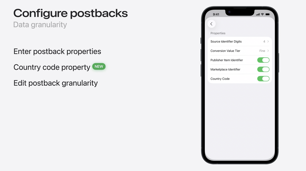 WWDC 2025 AAK configure postbacks